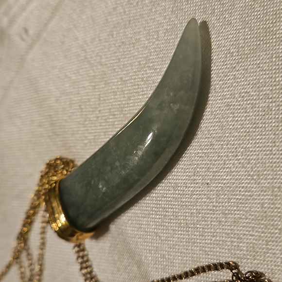 GSJ Light Green Jadeite with Freshwater Pearls Sterling Silver 925 Plated Gold - Picture 4 of 4